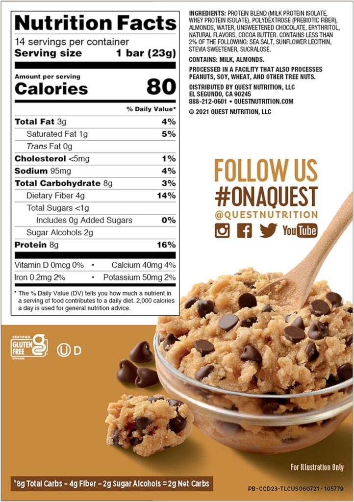 Quest Nutrition Mini Protein Bars Bundle, Chocolate Chip Cookie Dough and Cookies  Cream, High Protein, Low Carb, Keto Friendly, 14 Count Each