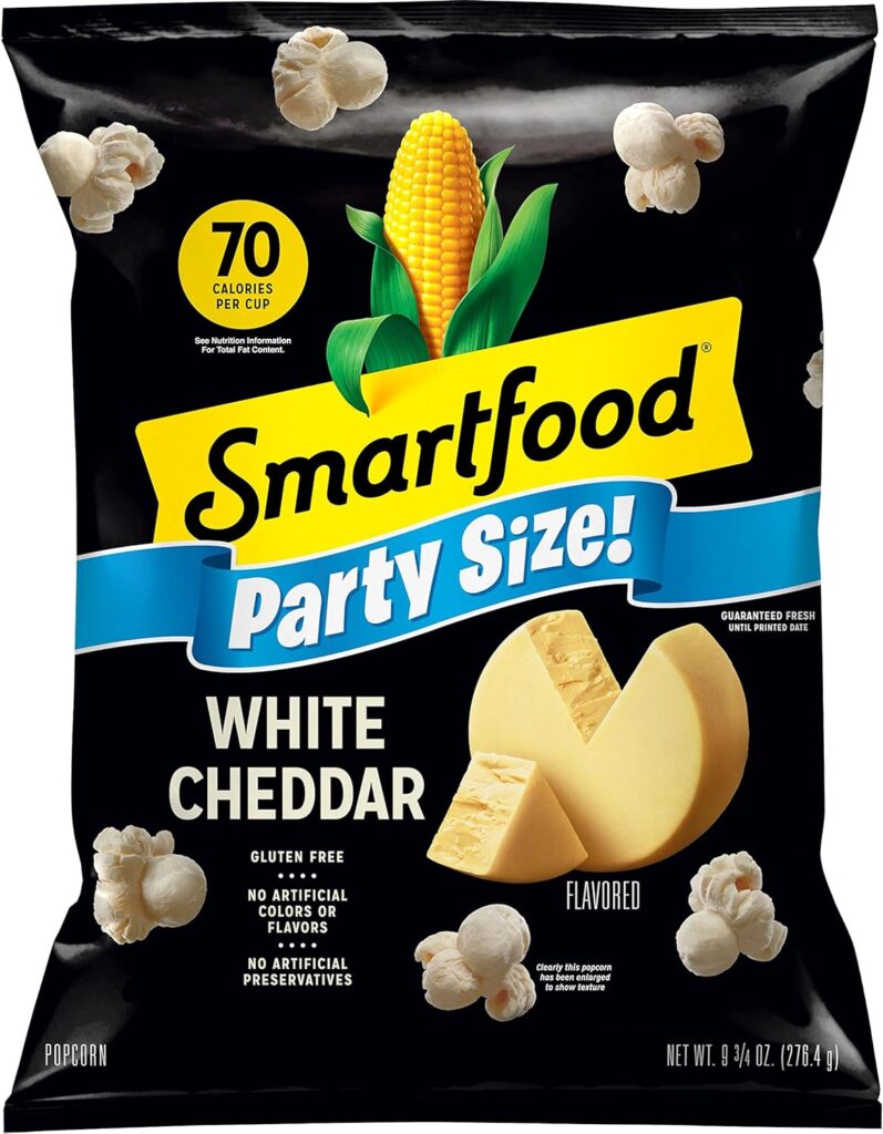 Smartfood Popcorn, White Cheddar, Gluten Free, 9.75oz Party Size Bag