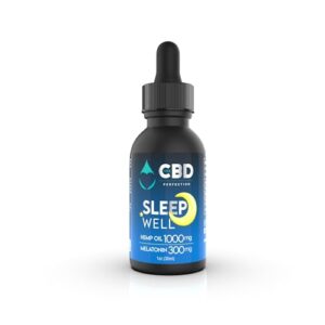 The CBD Perfection Sleep Well Hemp1000mg Organic, 300mg Melatonin Oil, Omega-3, Omega-6, Fatty Acids.