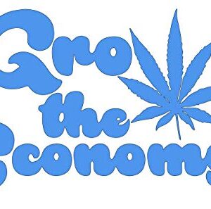 - Grow The Economy - - CBD - Die Cut Vinyl Decal - 5.5" W X 3.4" H Blue HGC1636.04