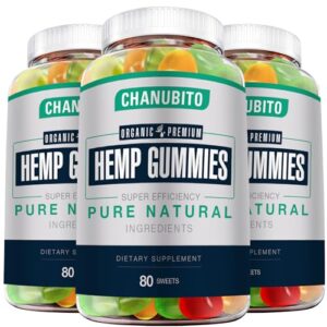 Hemp Gummies (3 Packs) High Potency Organic Hemp Supplement - Pain, Sleep, Mood - with Pure Hemp Oil Extract - Natural Edibles Gummy-Vegan, Non-GMO, Low Sugar