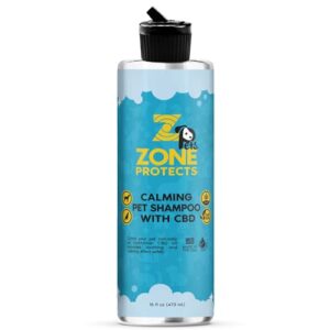 Zone Protects Pets Calming Pet Shampoo Infused with CBD Oil; 16oz; Calming and Soothing Luxurious Bath Shampoo Your Pet Will Love