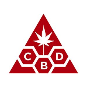 Milk Mug Designs CBD Leaf Triangle 7 inch Red Vinyl Decal