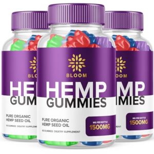 (3 Pack) Bloom Hemp Gummies - Official Formula - Bloom Gummies with Hemp Advanced Strength Performance Hemp Blend Formula, Big Size Bloom Gomitas with 25mg Hemp Extract, Great Taste (180 Gummies)