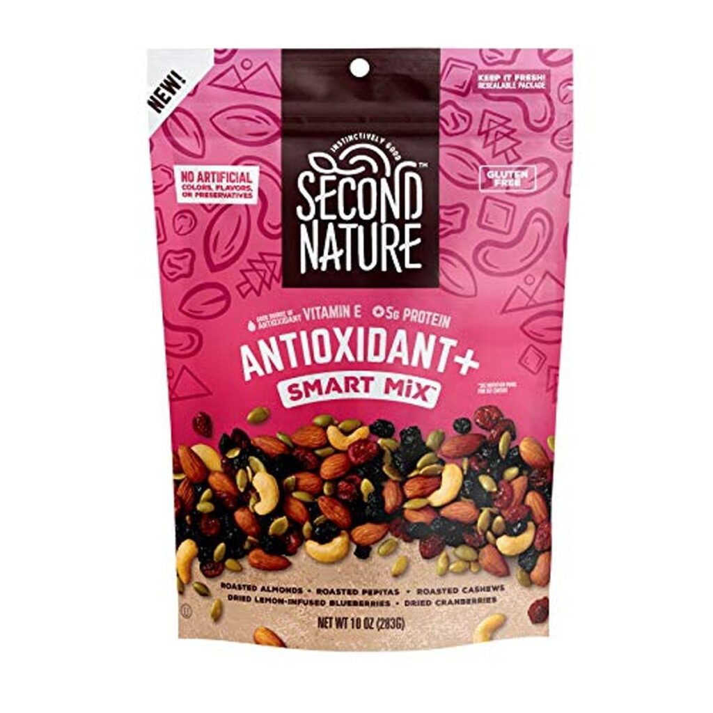 Second Nature Keto Crunch Smart Snack Mix, 10 oz Individual Snack Packs (Pack of 6) - Certified Keto Gluten Free Snack - No Sugar Added Dark Chocolate and Nut Trail Mix, Ideal for Travel Snacks